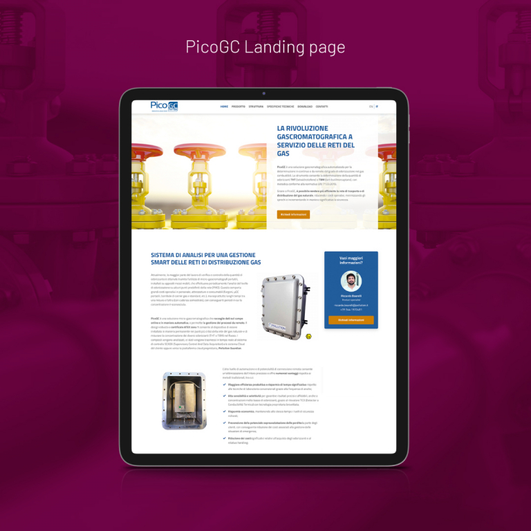 Online la landing page di PicoGC
