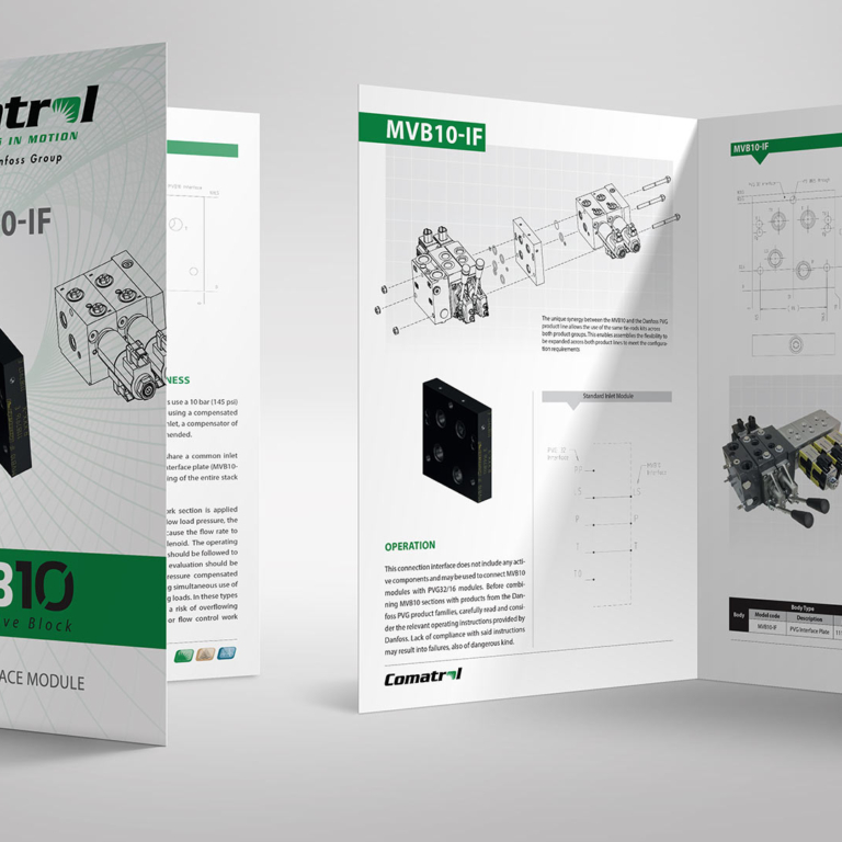 Realizzazione del catalogo prodotti e brochure per Comatrol