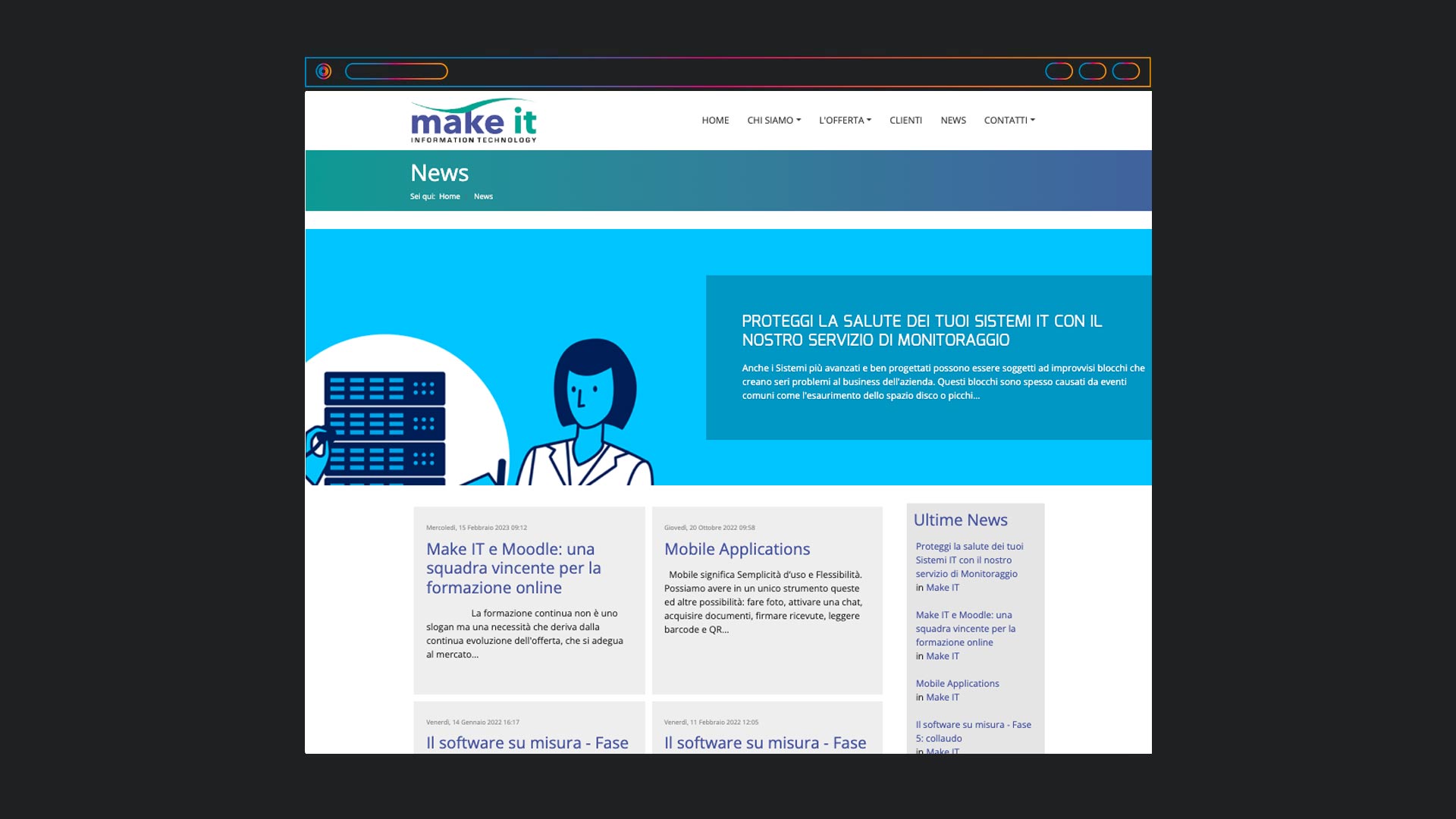 Make IT - Mockup web news